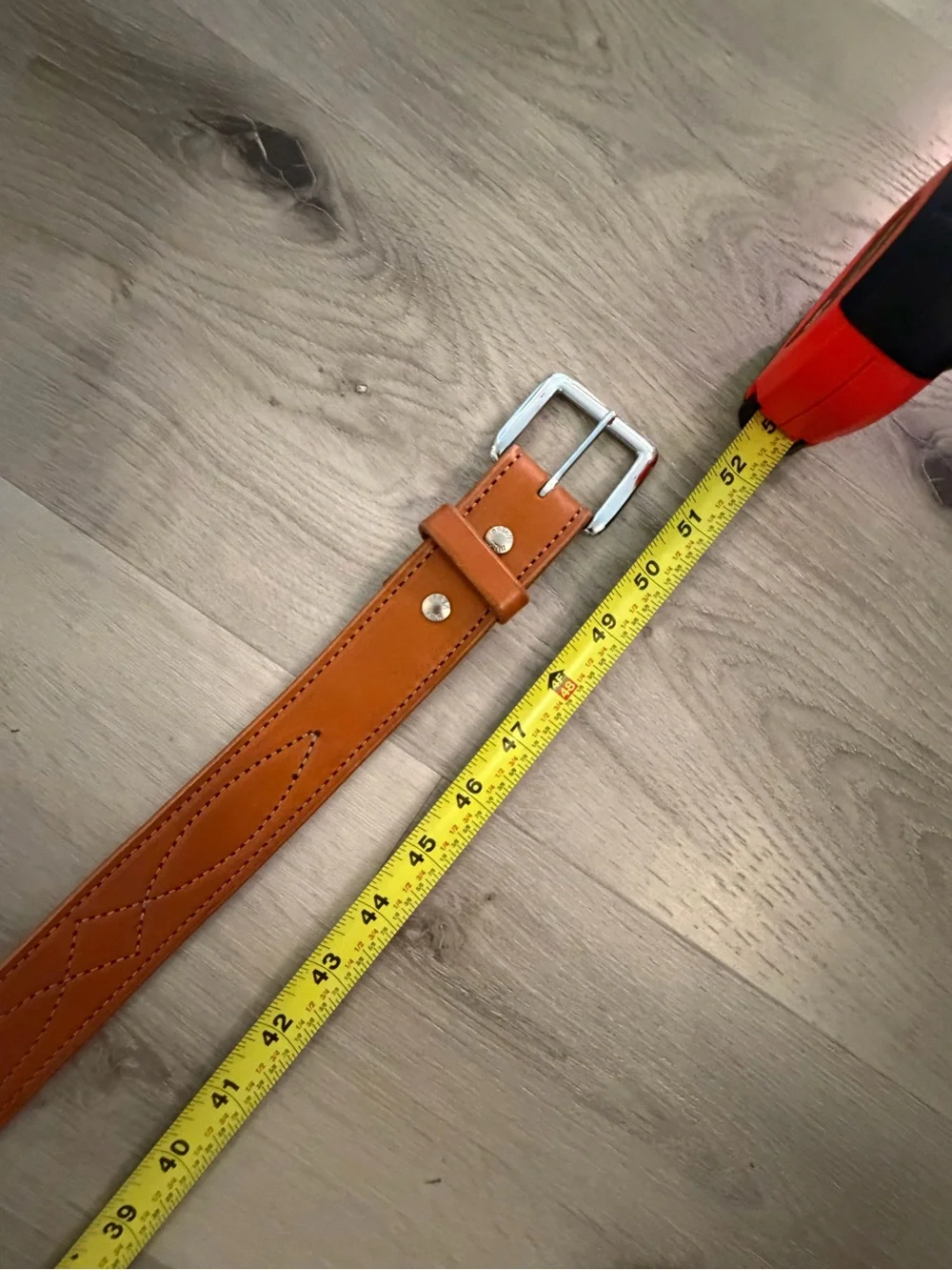 Remarkable Leather Goods Bridle Stitched Leather Belt in Tan - Size XXL